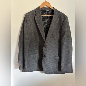 Men's Herringbone Tweed Modern-Fit Solid Herringbone Tweed Sport Coat - Grey